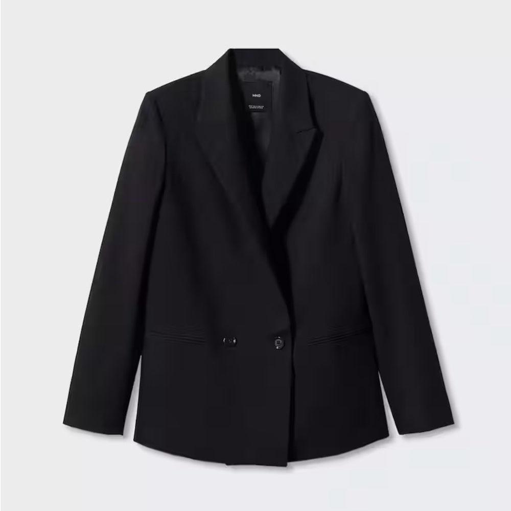 Black Double-breasted blazer XS